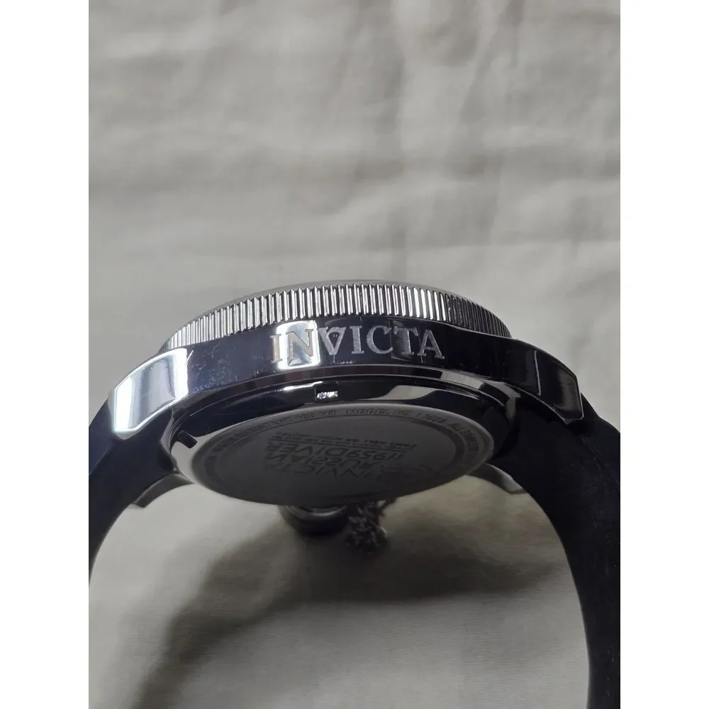 Men's Invicta Russian Diver Watch – Red Dial, Upgraded Black FKM Rubber Strap